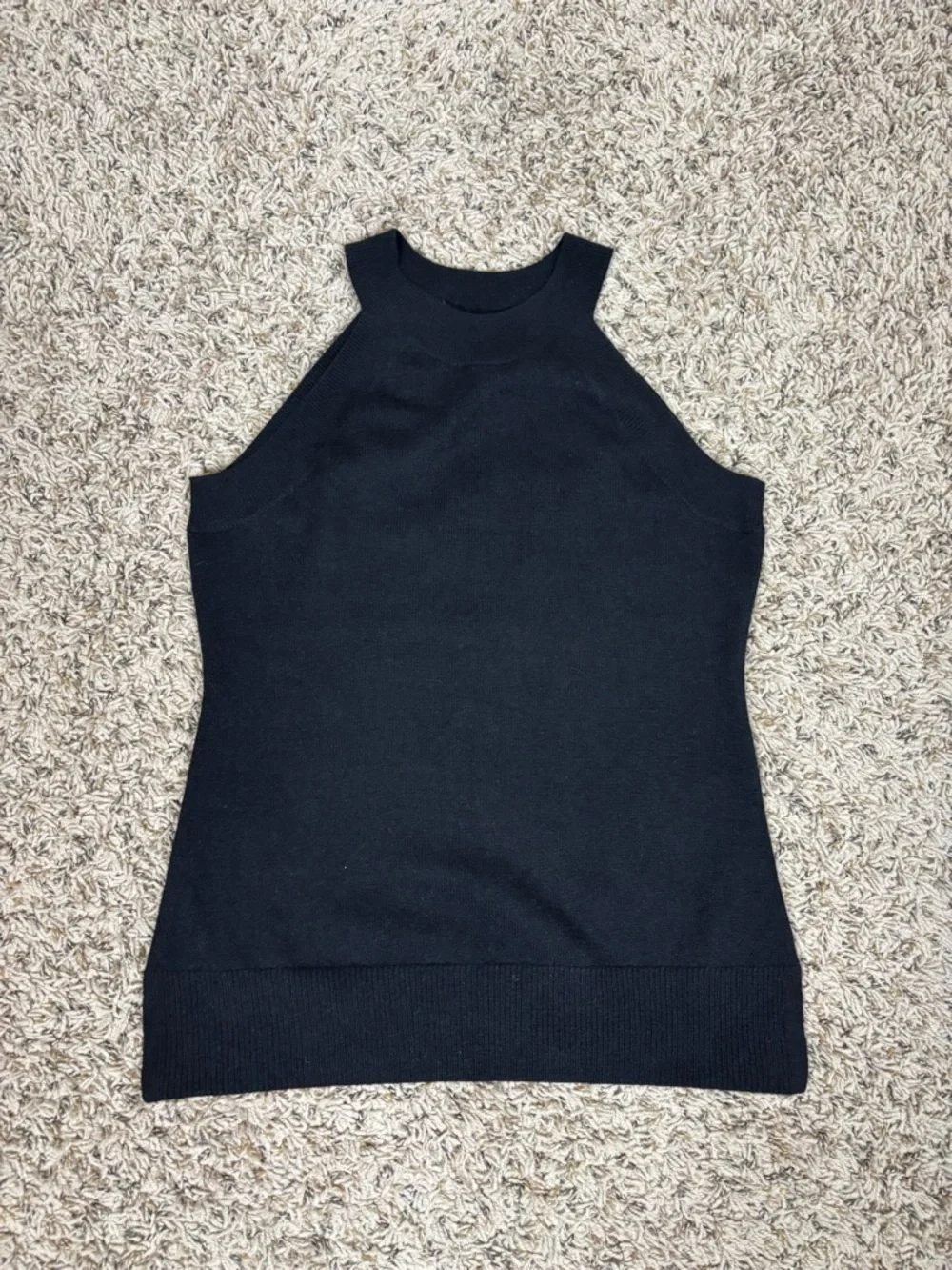 Charter Club Top Womens XS Black Sleeveless Luxury Cashmere Pullover Sweater